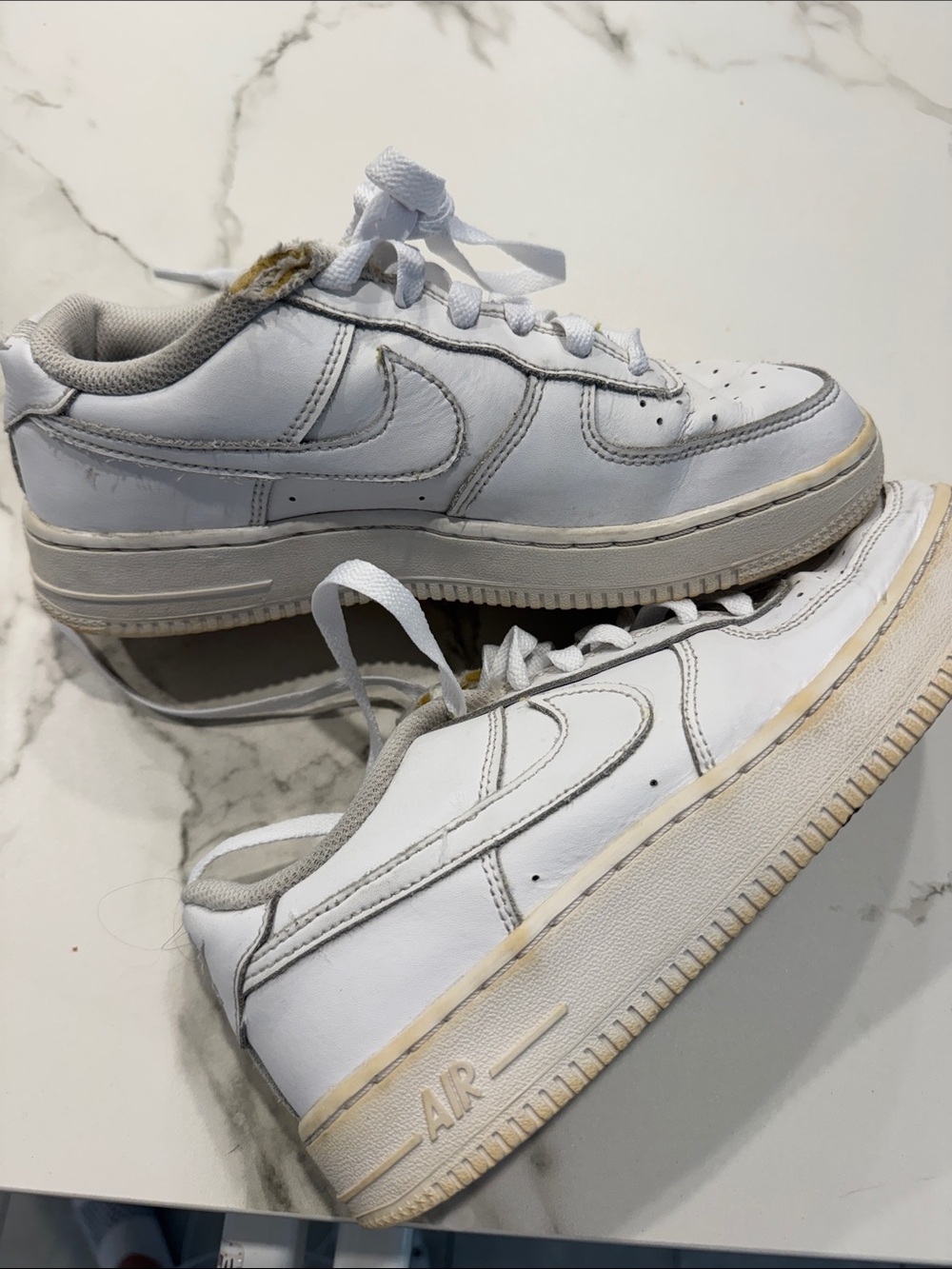 Nike Kids White Leather Sneakers